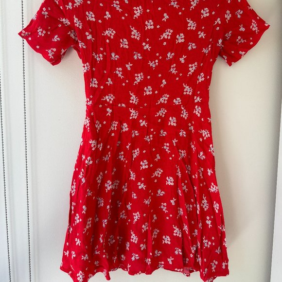 Forever 21 - Mini Dress, Red Floral - S - Picture 1 of 4
